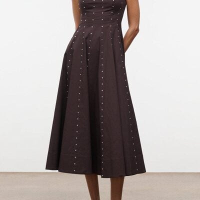 Staud Wylie Dress | Earth Studs - Image 1