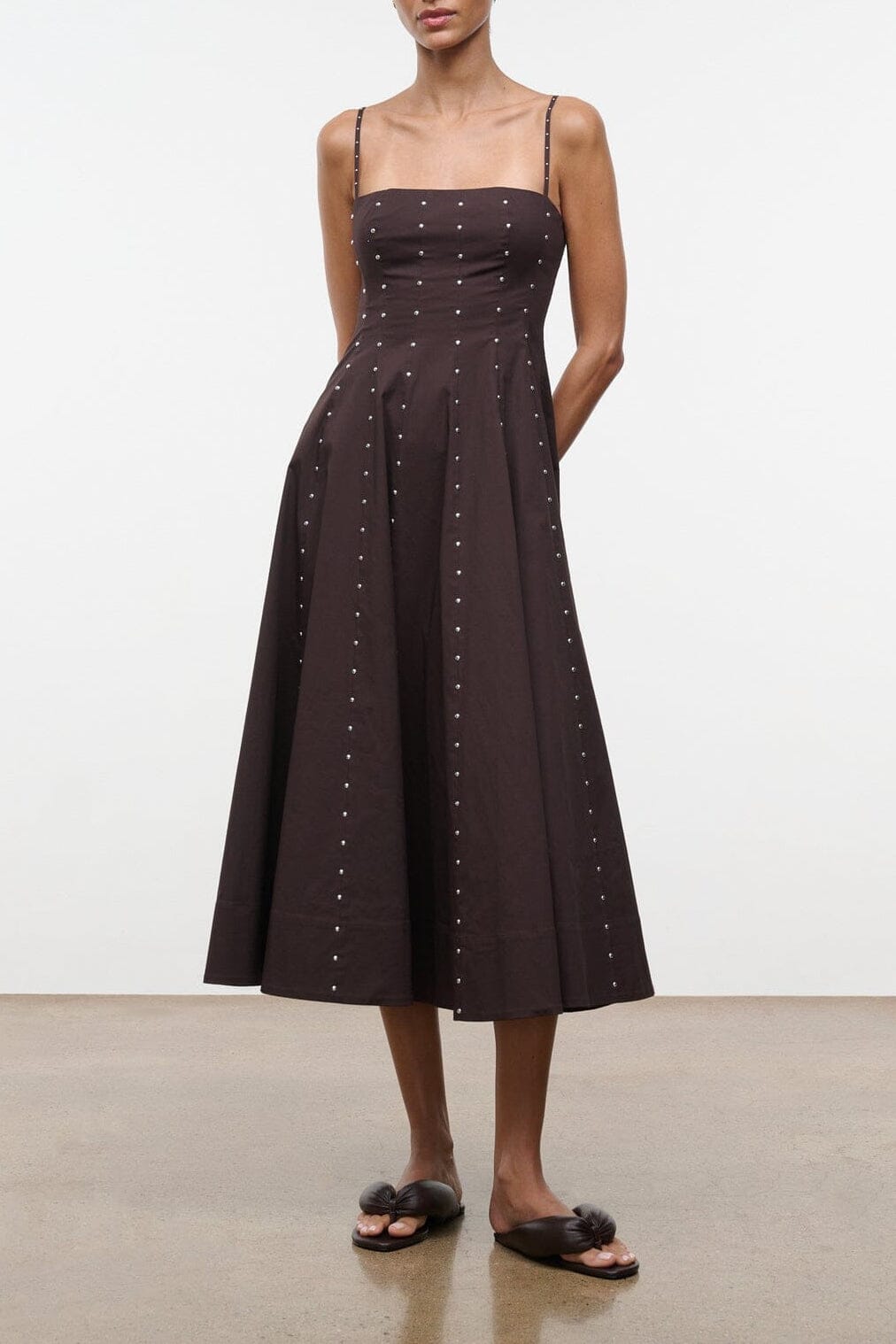 Staud Wylie Dress | Earth Studs - Image 1