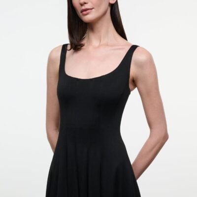 Staud Wells Jersey Dress | Black - Image 2