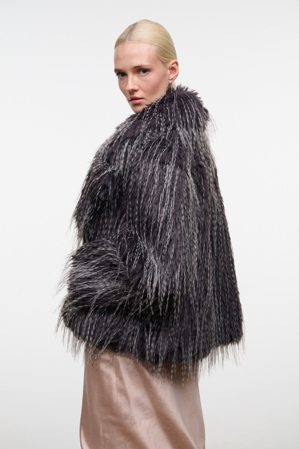 Staud Soprano Fur Jacket | Porcupine Quill - Image 3