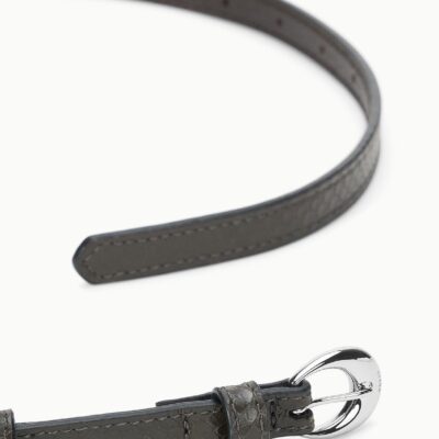Staud Slim Moon Buckle Belt - 13mm | Espresso Snake - Image 2