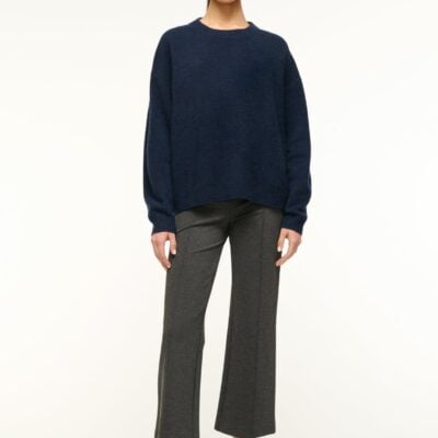 Staud Serrano Cashmere Relaxed Crew | Navy - Image 2
