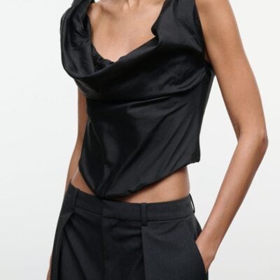Staud Olivia Silk Top | Black - Image 1