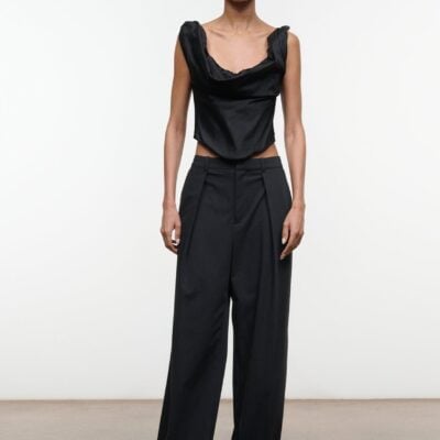 Staud Olivia Silk Top | Black - Image 2