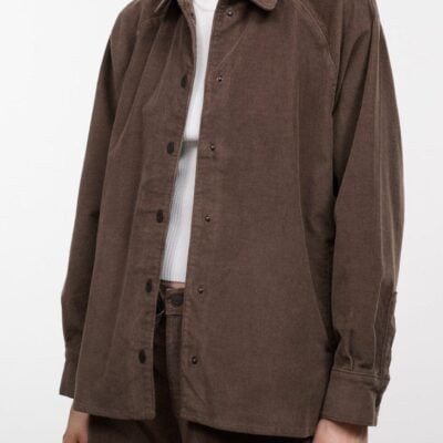 Staud Myles Shirt Jacket | Oyster Corduroy - Image 1