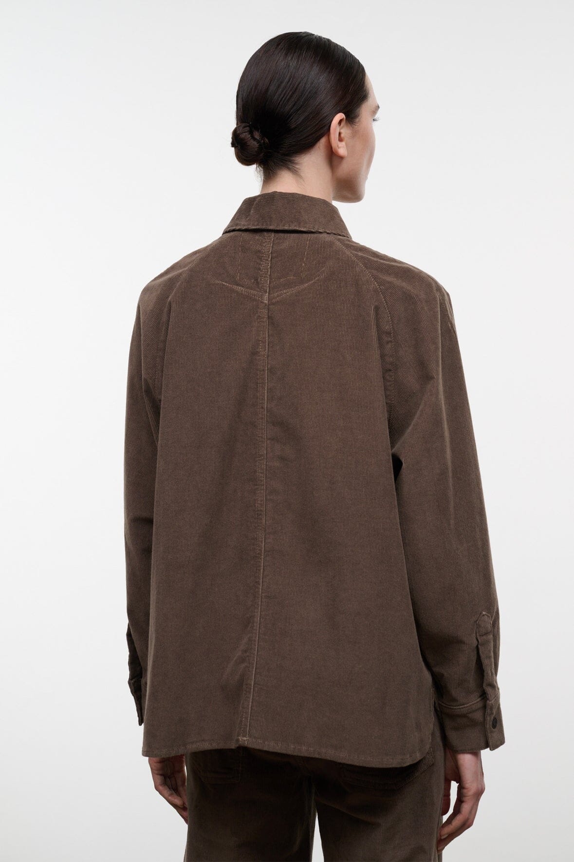 Staud Myles Shirt Jacket | Oyster Corduroy - Image 3
