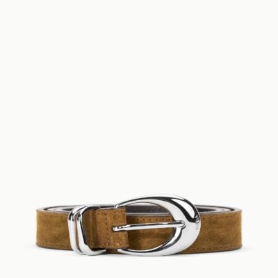 Staud Moon Metal Keeper Belt - 26 MM | Cigar - Image 1