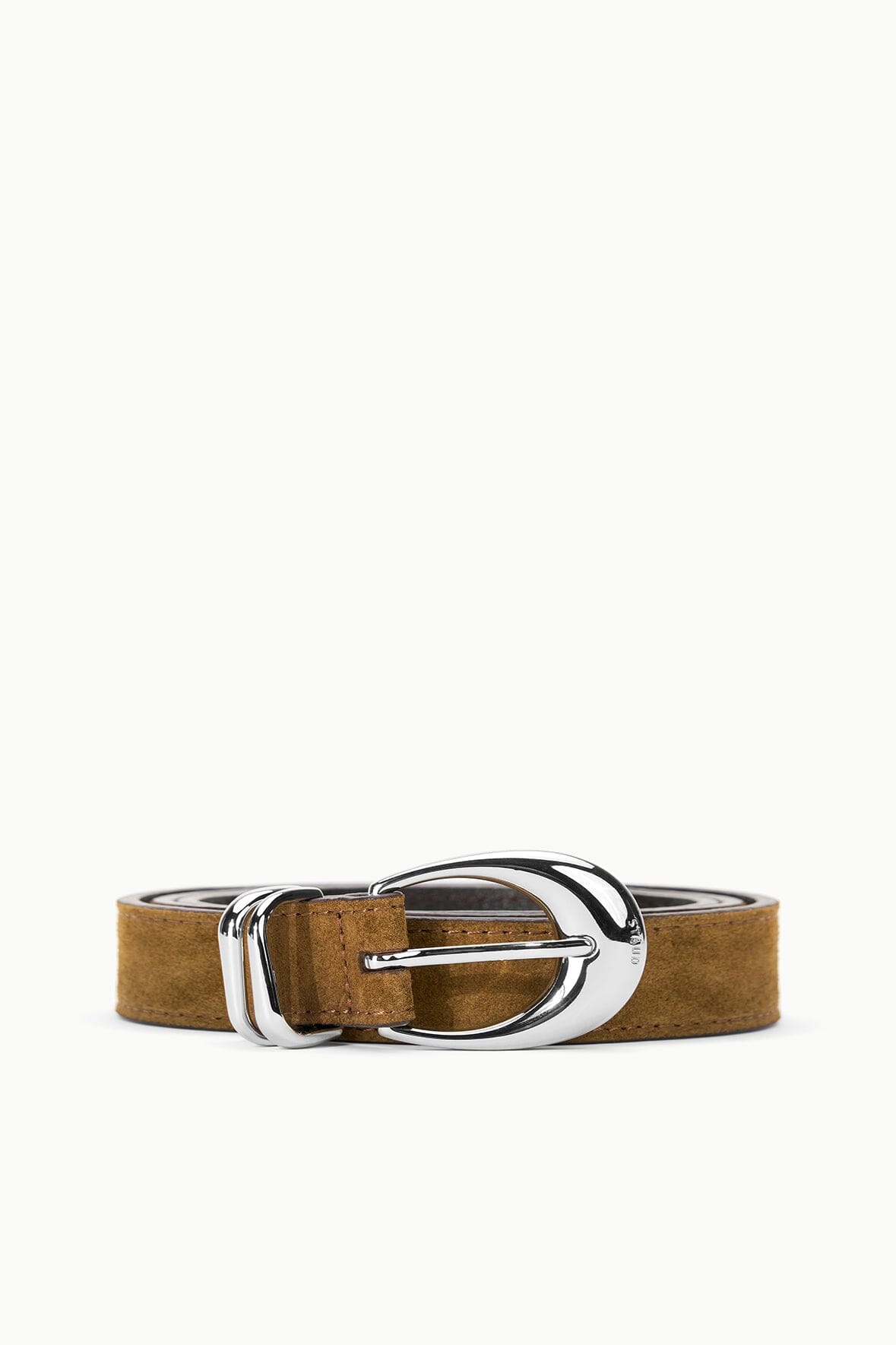 Staud Moon Metal Keeper Belt - 26 MM | Cigar - Image 1