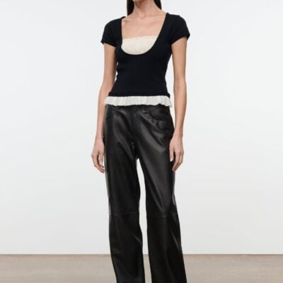 Staud Marin Top | Black Ivory - Image 2