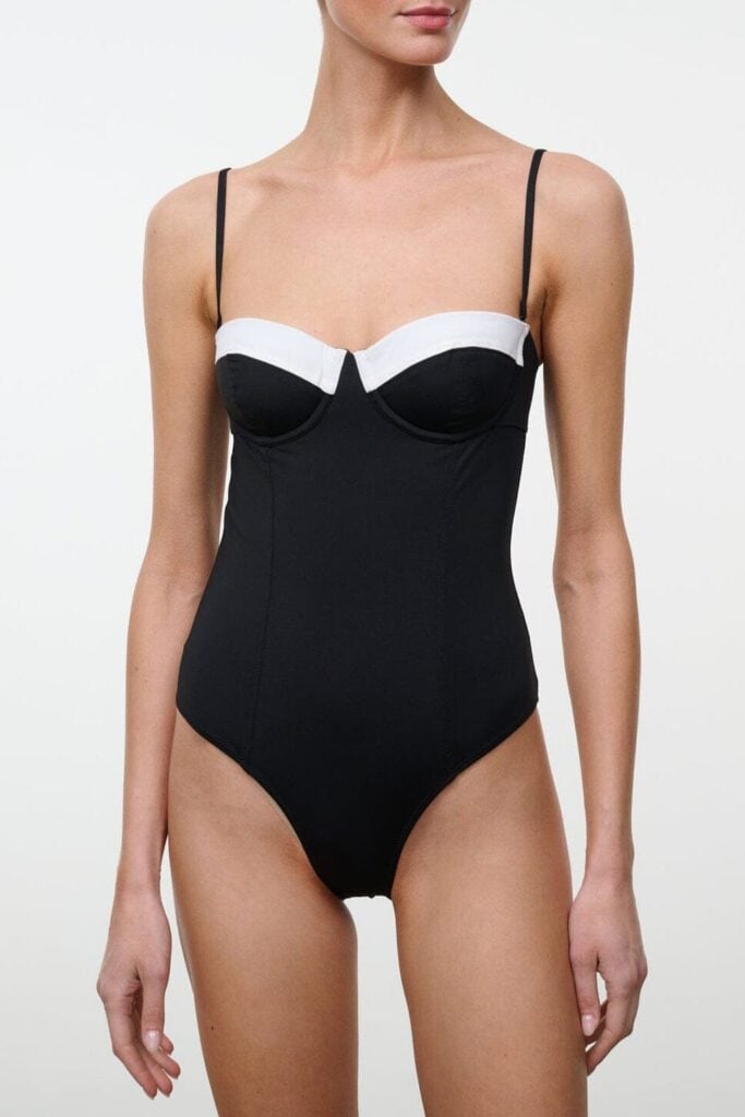 Staud Maeve One Piece | Black White - Image 1