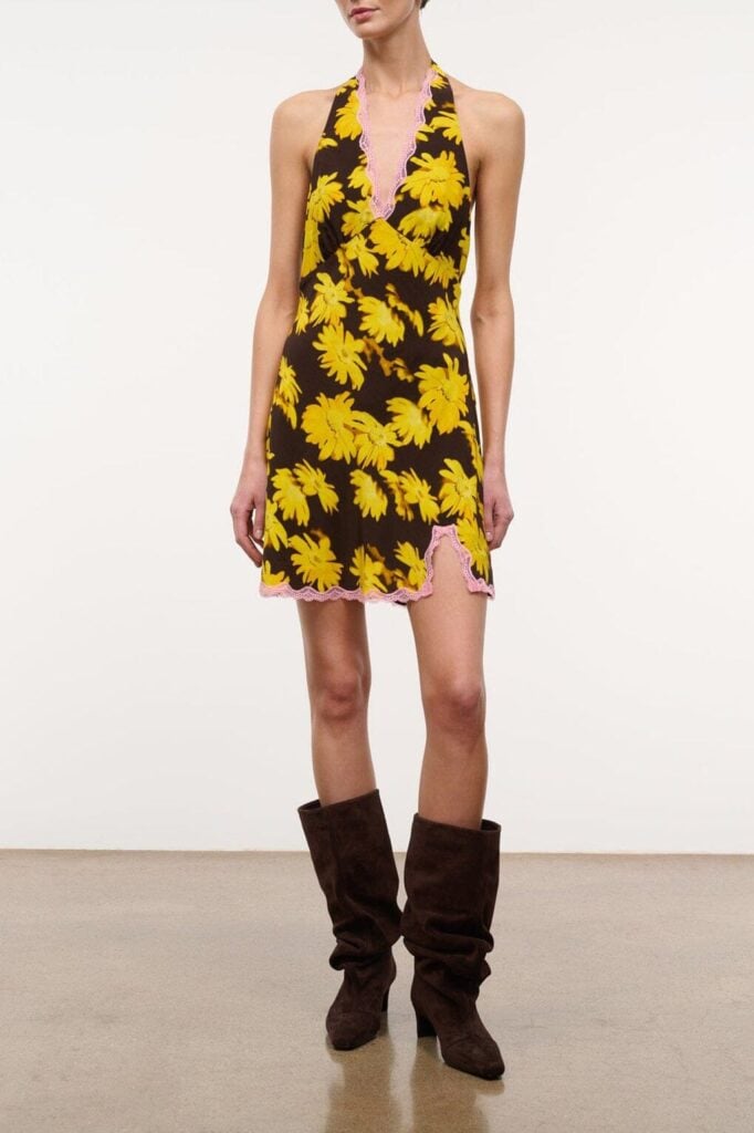 Staud Lucca Mini Dress | Golden Daisy - Image 1