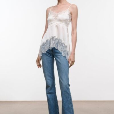 Staud Lina Silk Top | Ivory - Image 2