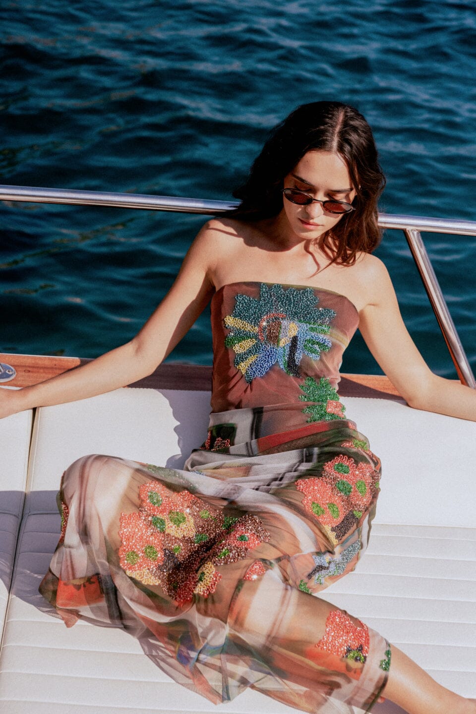 Staud Liliana Dress | Beaded Superbloom Scarf - Image 2