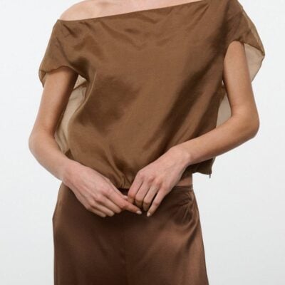 Staud Larissa Top | Cigar - Image 1