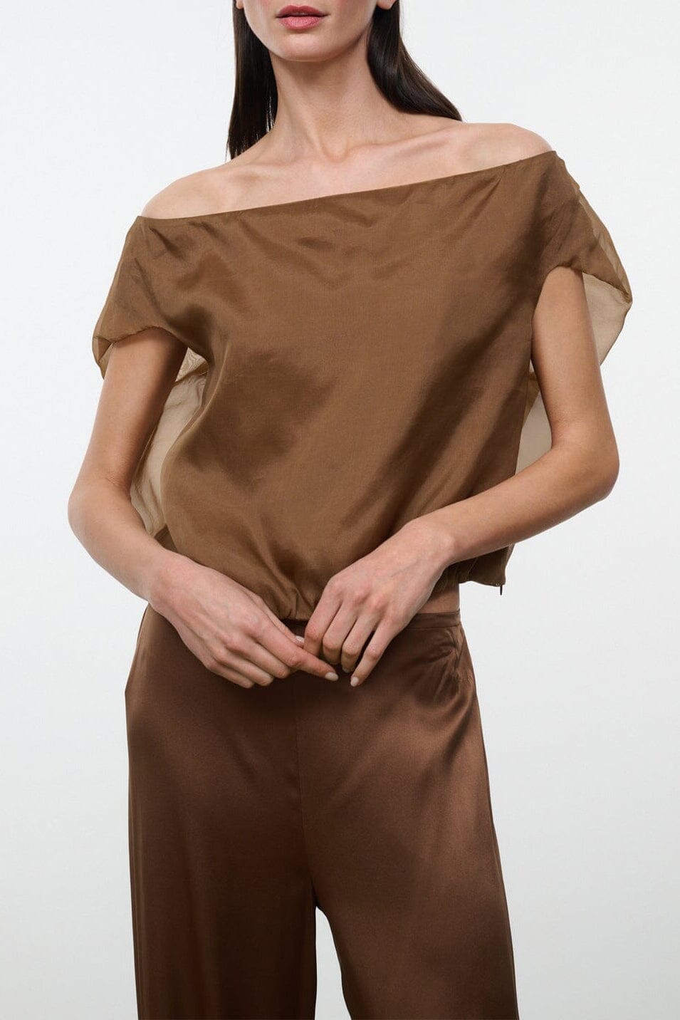 Staud Larissa Top | Cigar - Image 1