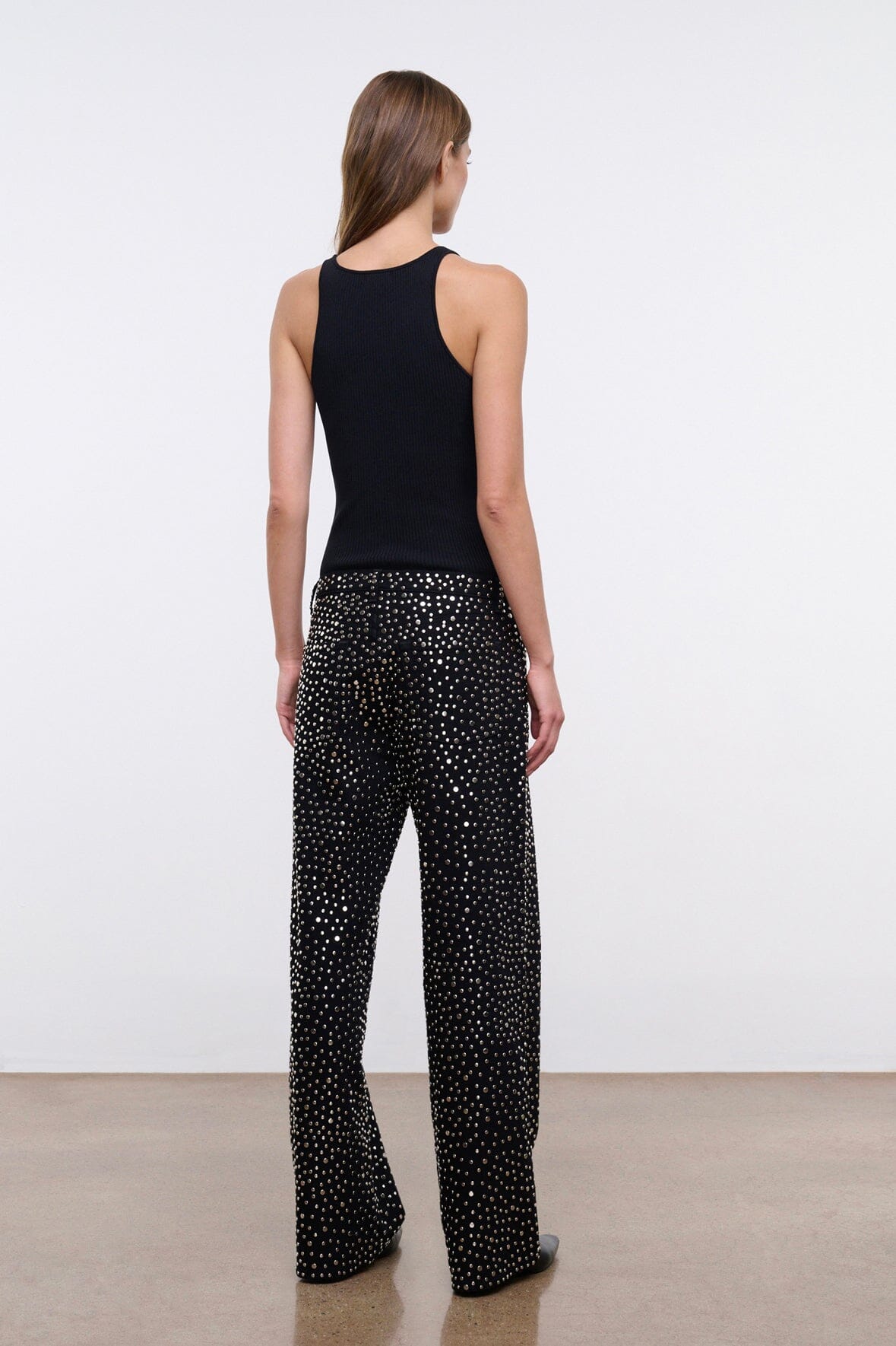 Staud Gus Studded Relaxed Jean | Black - Image 3