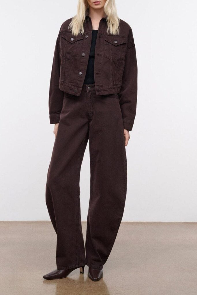 Staud Glen Denim Jacket | Earth - Image 1