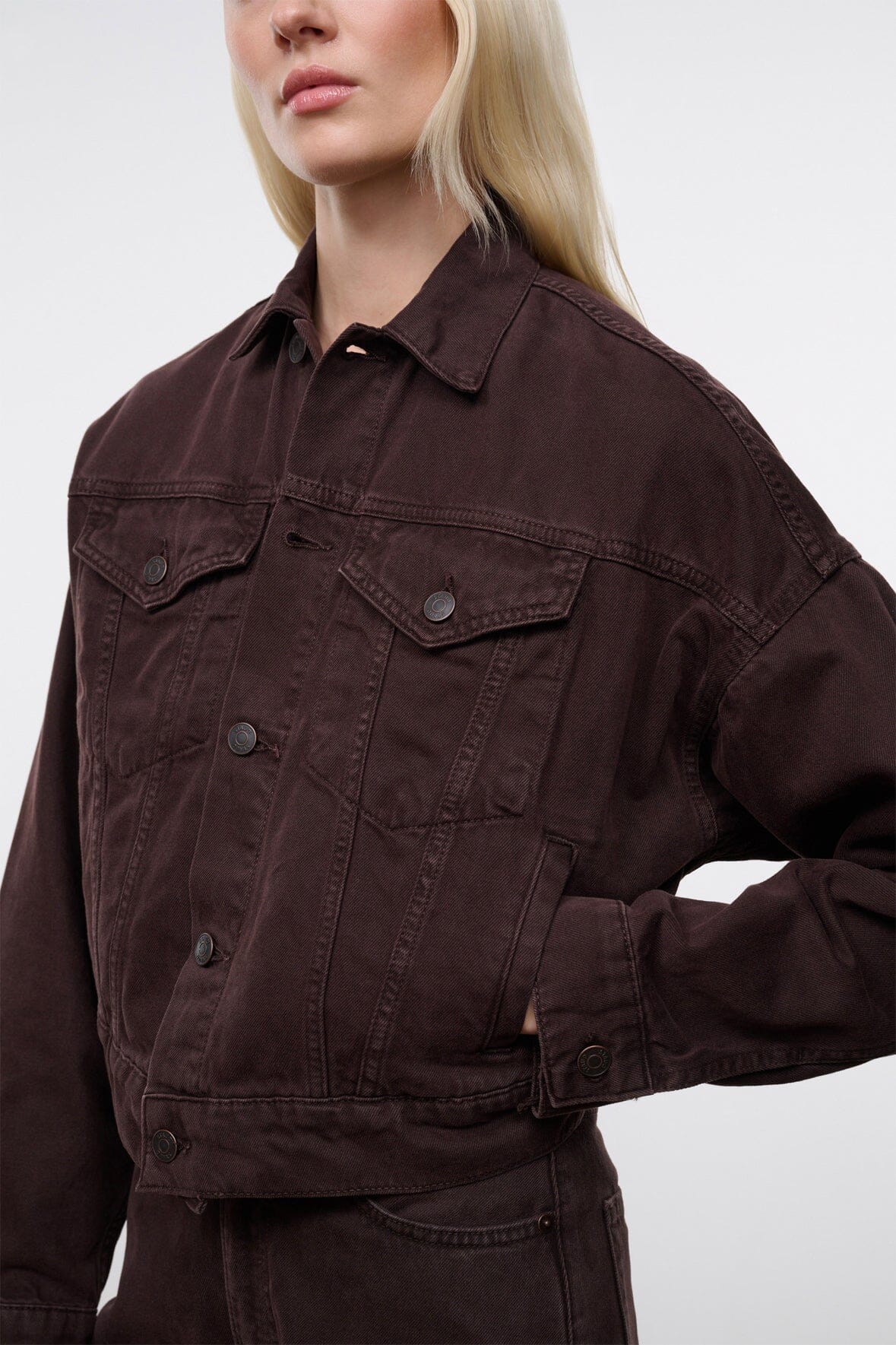 Staud Glen Denim Jacket | Earth - Image 2