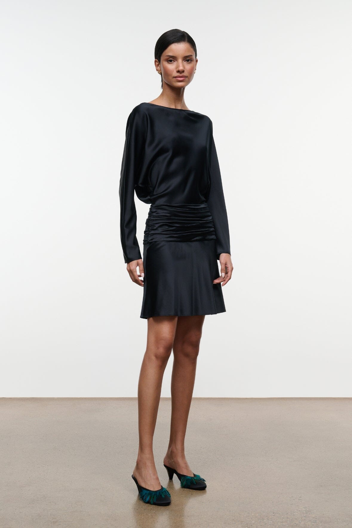 MNSTD051026021815146_3 Staud Freda Silk Mini Dress | Black - Image 3