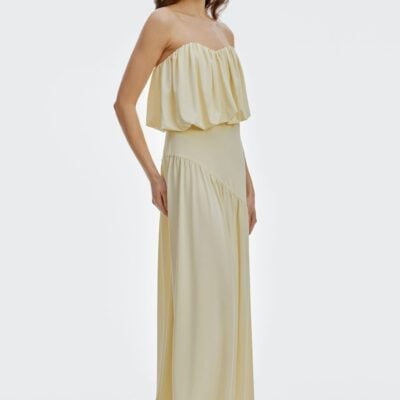 Third Form Withheld Strapless Floor Length Dress | Butter Yellow - Image 2