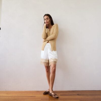 Third Form Whisper Lace Trim Short | Milk & Nude - Image 2