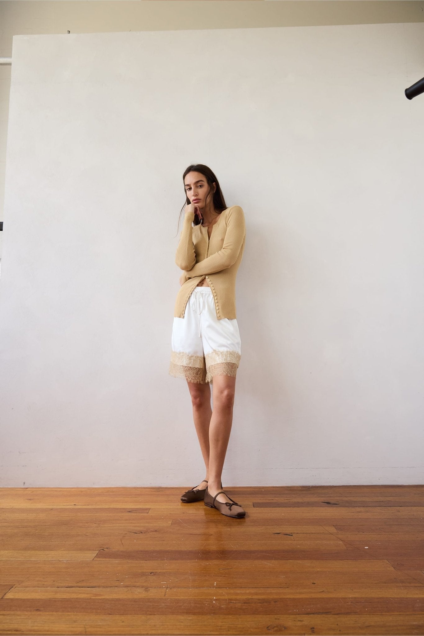 Third Form Whisper Lace Trim Short | Milk & Nude - Image 2