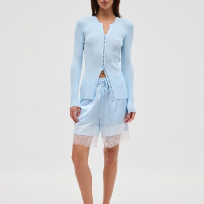 Third Form Whisper Lace Trim Short | Ice Blue - Image 1