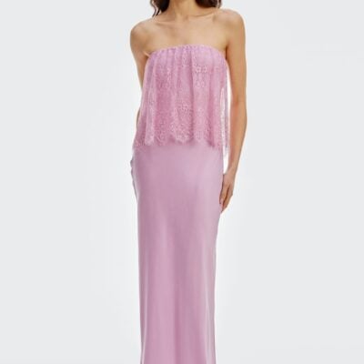 Third Form Visions Lace Strapless Maxi Dress | Lilac - Image 1
