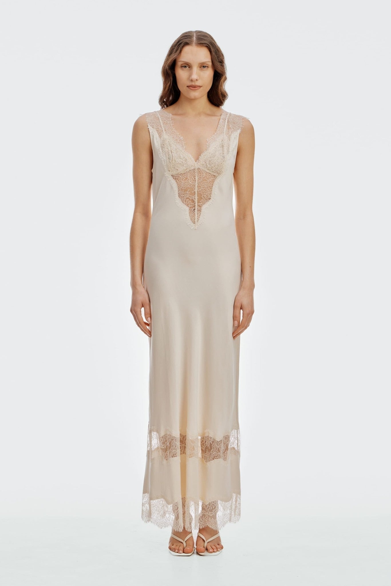 Third Form Visions Lace Peer In Maxi | Buttercream - Image 1
