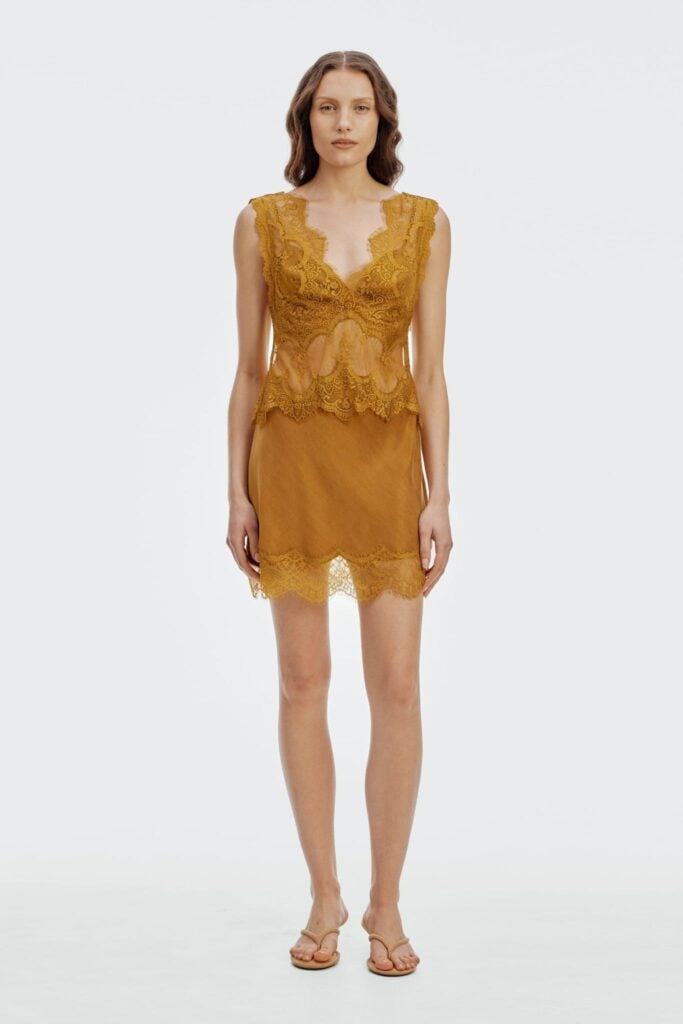 Third Form Visions Lace Mini Dress | Patina - Image 1
