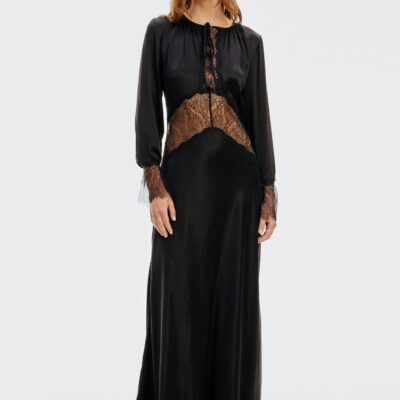 Third Form Visions Lace Long Sleeve Gown | Ebony - Image 1