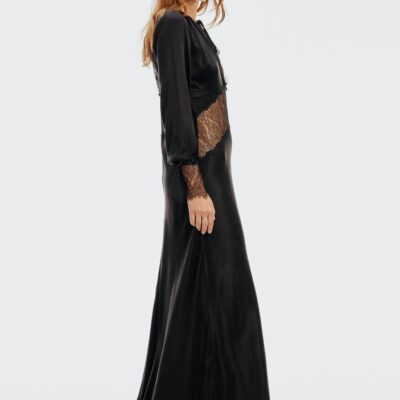 Third Form Visions Lace Long Sleeve Gown | Ebony - Image 2