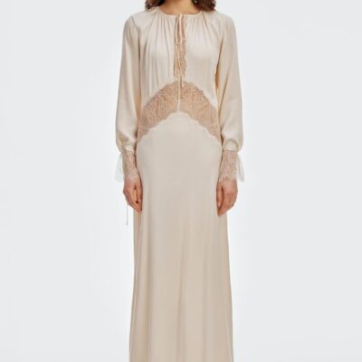 Third Form Visions Lace Long Sleeve Gown | Buttercream - Image 1