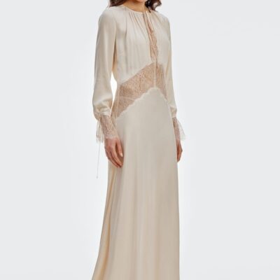 Third Form Visions Lace Long Sleeve Gown | Buttercream - Image 2
