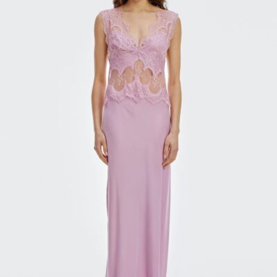 Third Form Visions Lace Floor Length Dress | Lilac - Image 1