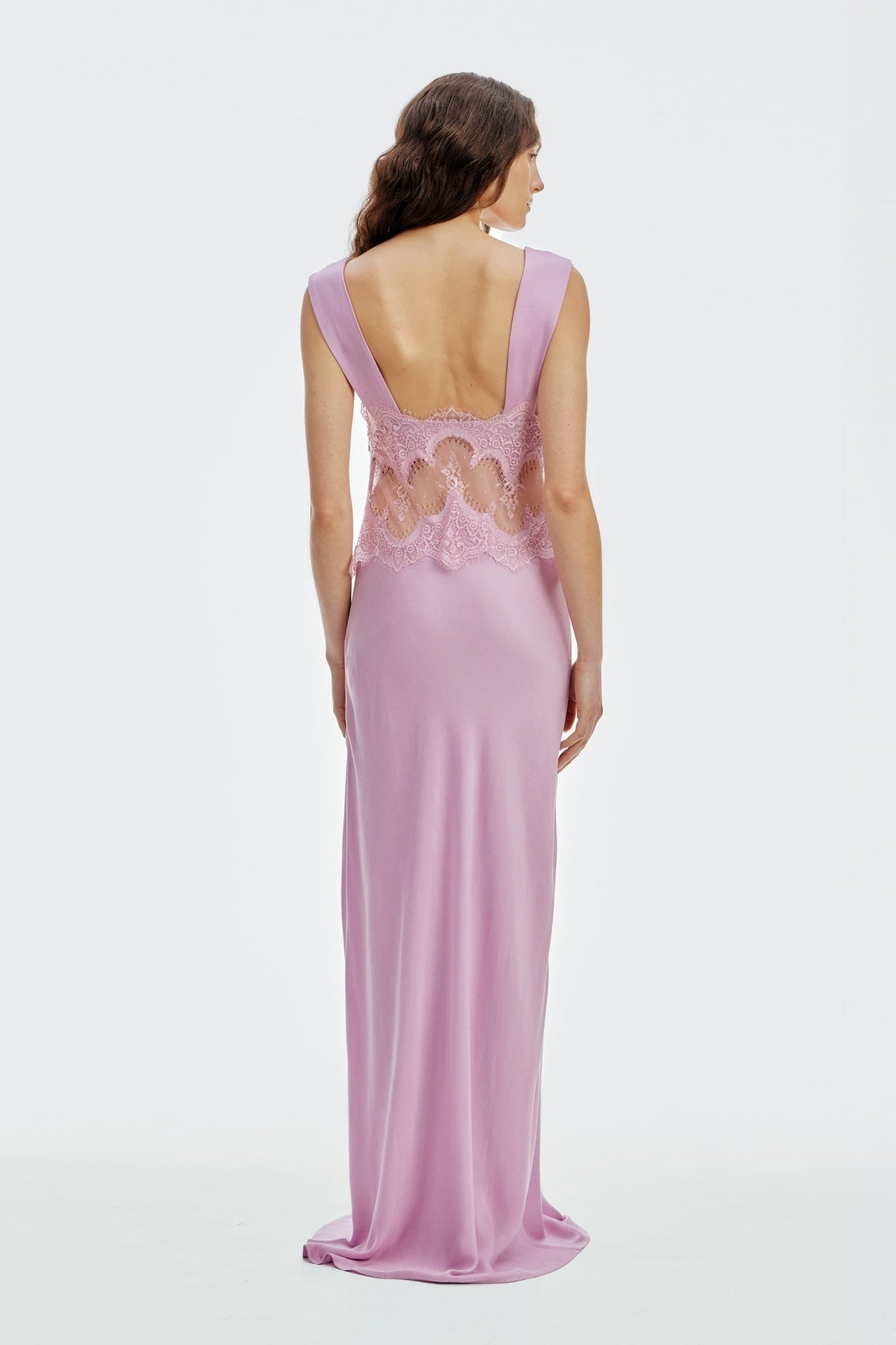 MNTFM051026020904024_3 Third Form Visions Lace Floor Length Dress | Lilac - Image 3