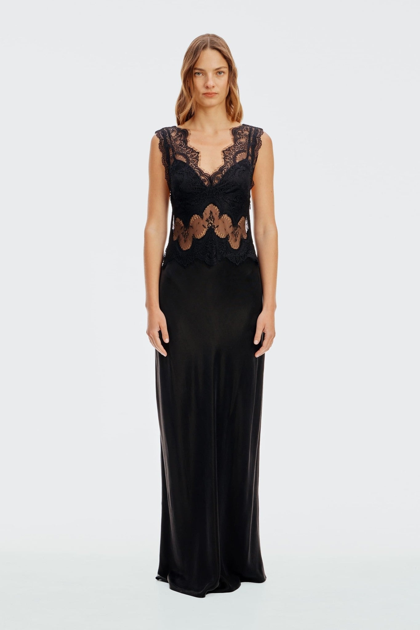 Third Form Visions Lace Floor Length Dress | Ebony - Image 1