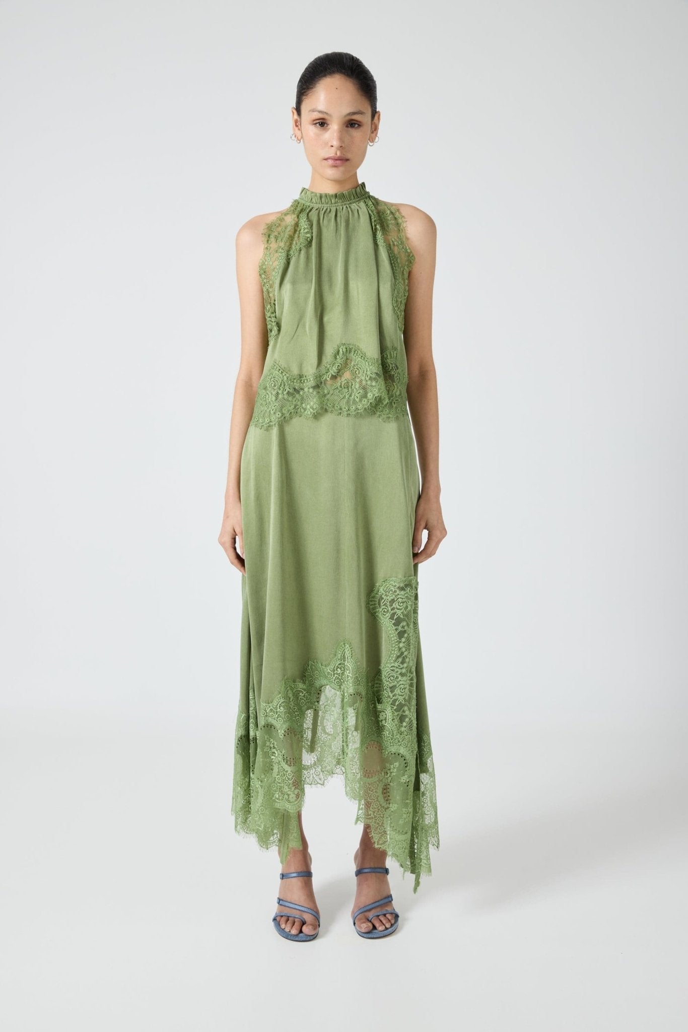MNTFM051026020904027_3 Third Form Visions Lace Top | Sage - Image 3