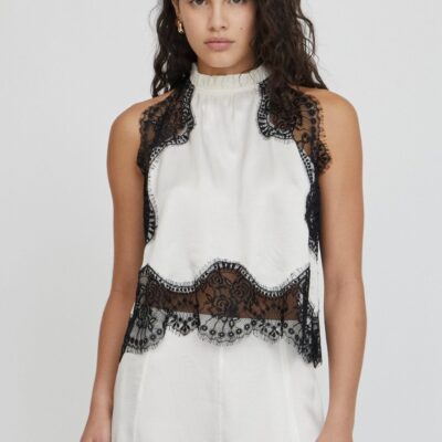 Third Form Visions Lace Top | Ivory & Black - Image 1