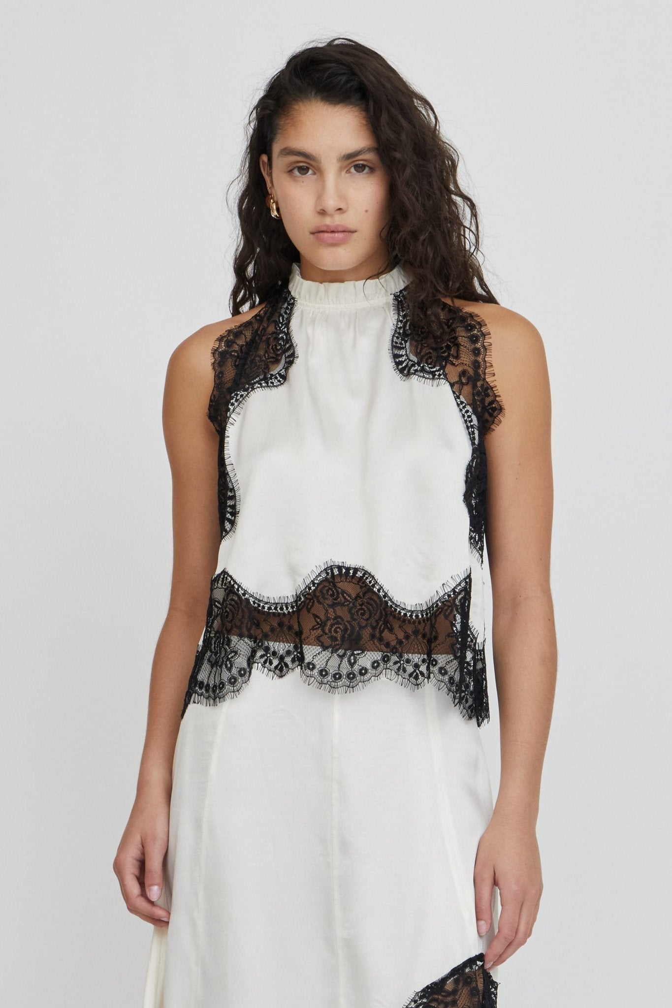 Third Form Visions Lace Top | Ivory & Black - Image 1