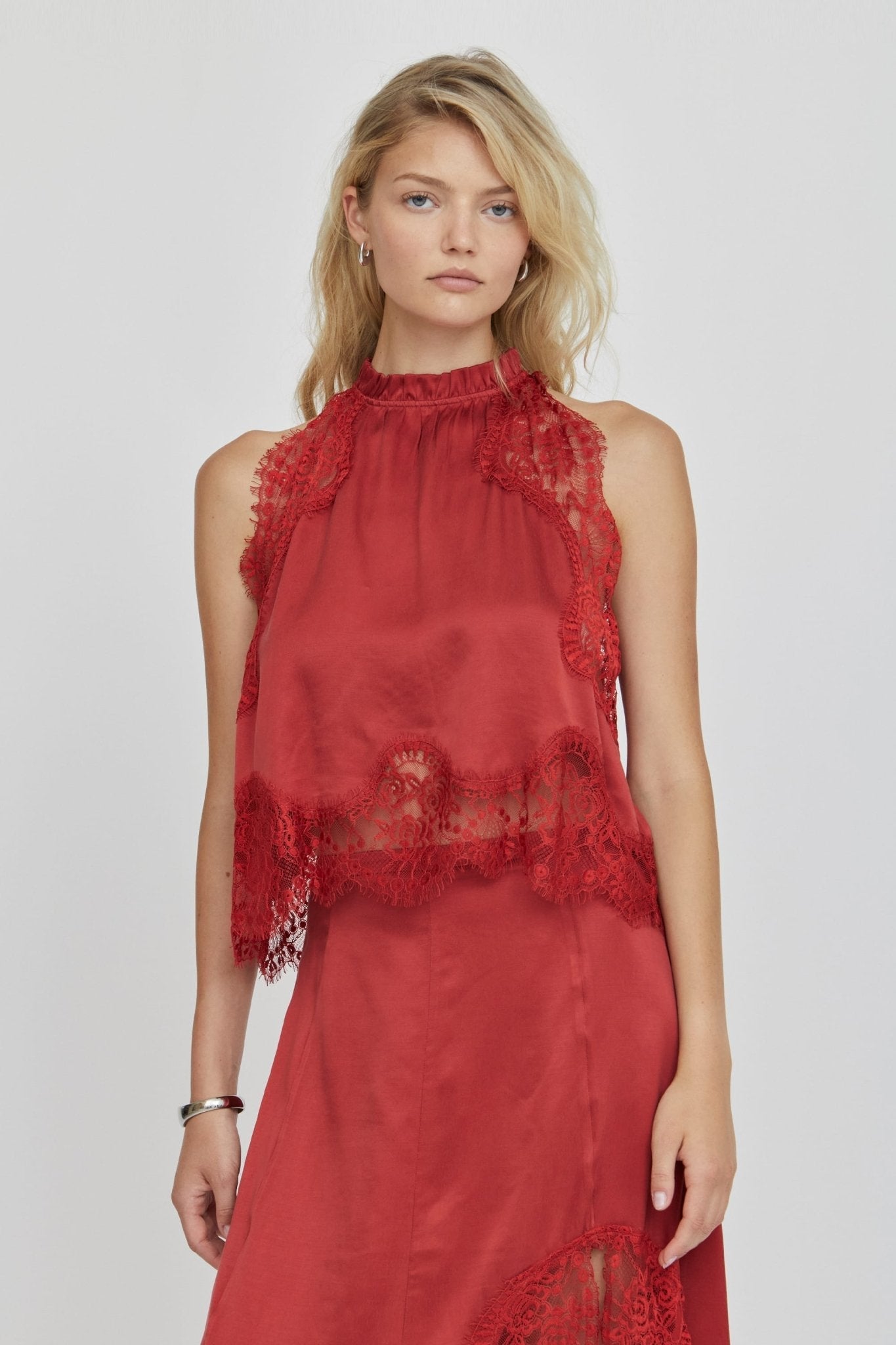Third Form Visions Lace Top | Crimson - Image 1