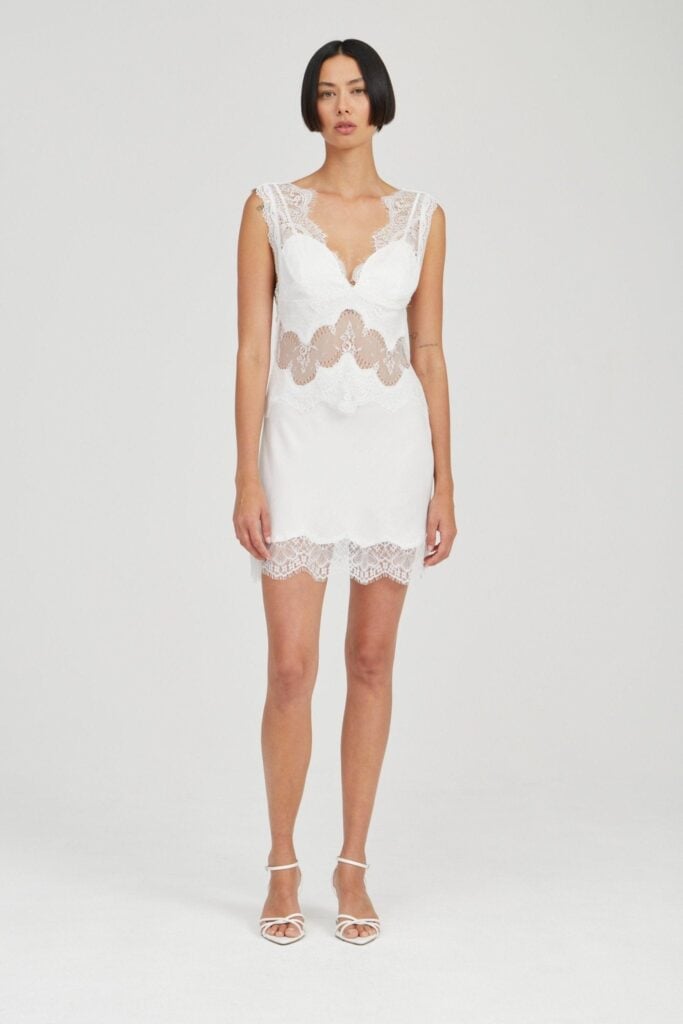 Third Form Visions Lace Mini Dress | Ivory - Image 1