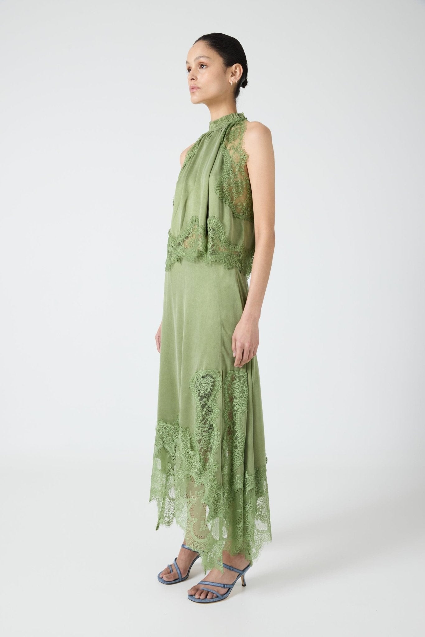 Third Form Visions Lace Hankerchief Skirt | Sage - Image 3