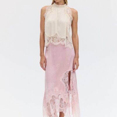 Third Form Visions Lace Hankerchief Skirt | Rosé - Image 1