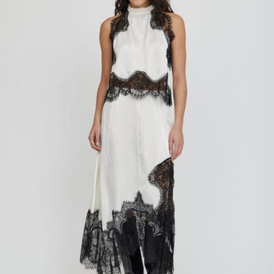 Third Form Visions Lace Hankerchief Skirt | Ivory & Black - Image 1