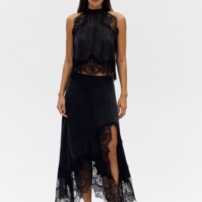 Third Form Visions Lace Hankerchief Skirt | Ebony - Image 1