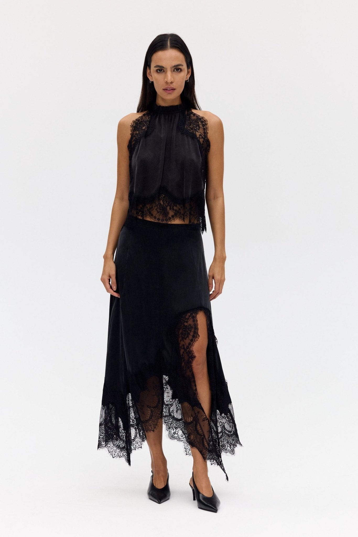 Third Form Visions Lace Hankerchief Skirt | Ebony - Image 1