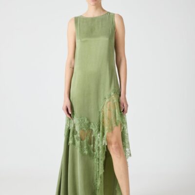 Third Form Visions Lace Frill Dress | Sage - Image 1