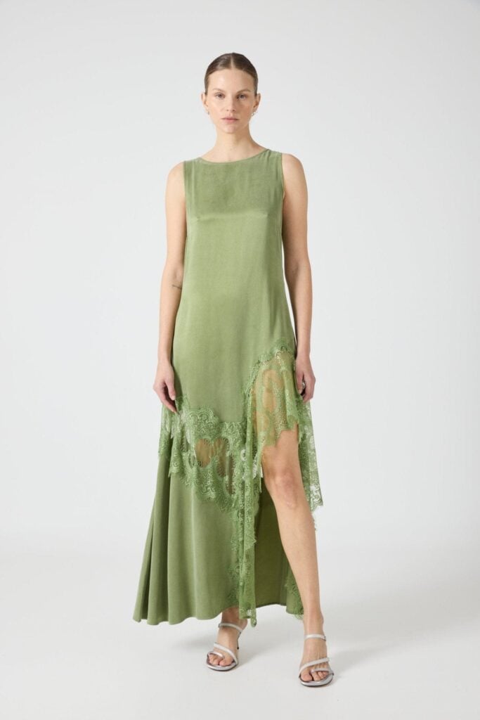 Third Form Visions Lace Frill Dress | Sage - Image 1