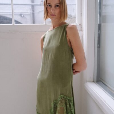 Third Form Visions Lace Frill Dress | Sage - Image 2